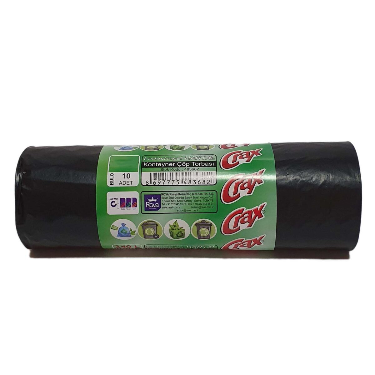crax 120 lik konteyner hantal boy cop torbasi siyah 10 lu 20 rulo 11111