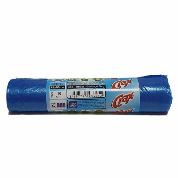 Crax Ekonomik Battal Boy Çöp Torbası Mavi 10'lu (40 Rulo)