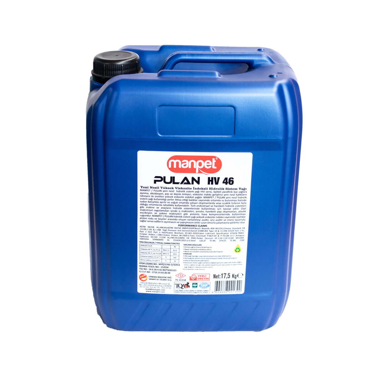 manpet pulan hidrolik sistem yagi 46 14 kg plastik bidon 16493