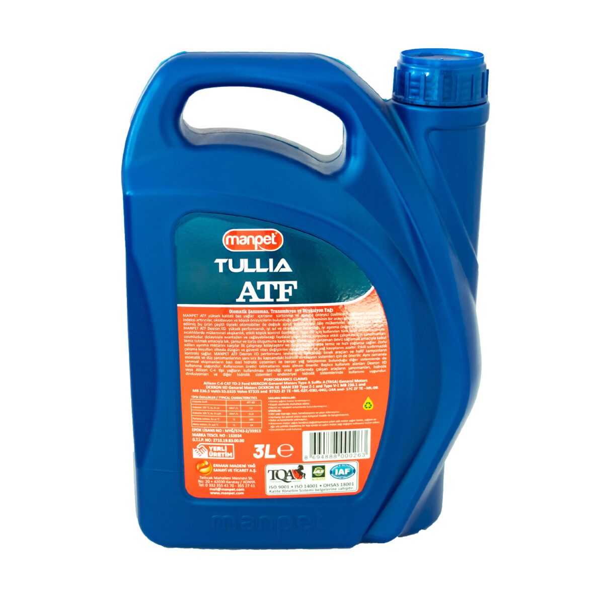 manpet tullia atf dexron ii d 3 lt 16435