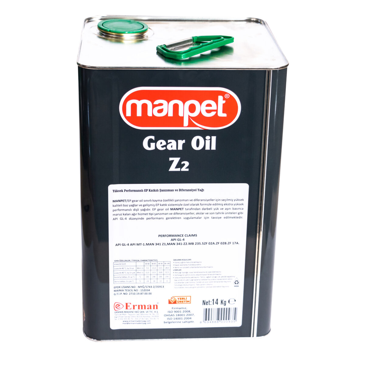 manpet tullia gear oil ep 80 gl 4 14 kg sanziman diferansiyel yagi 16413