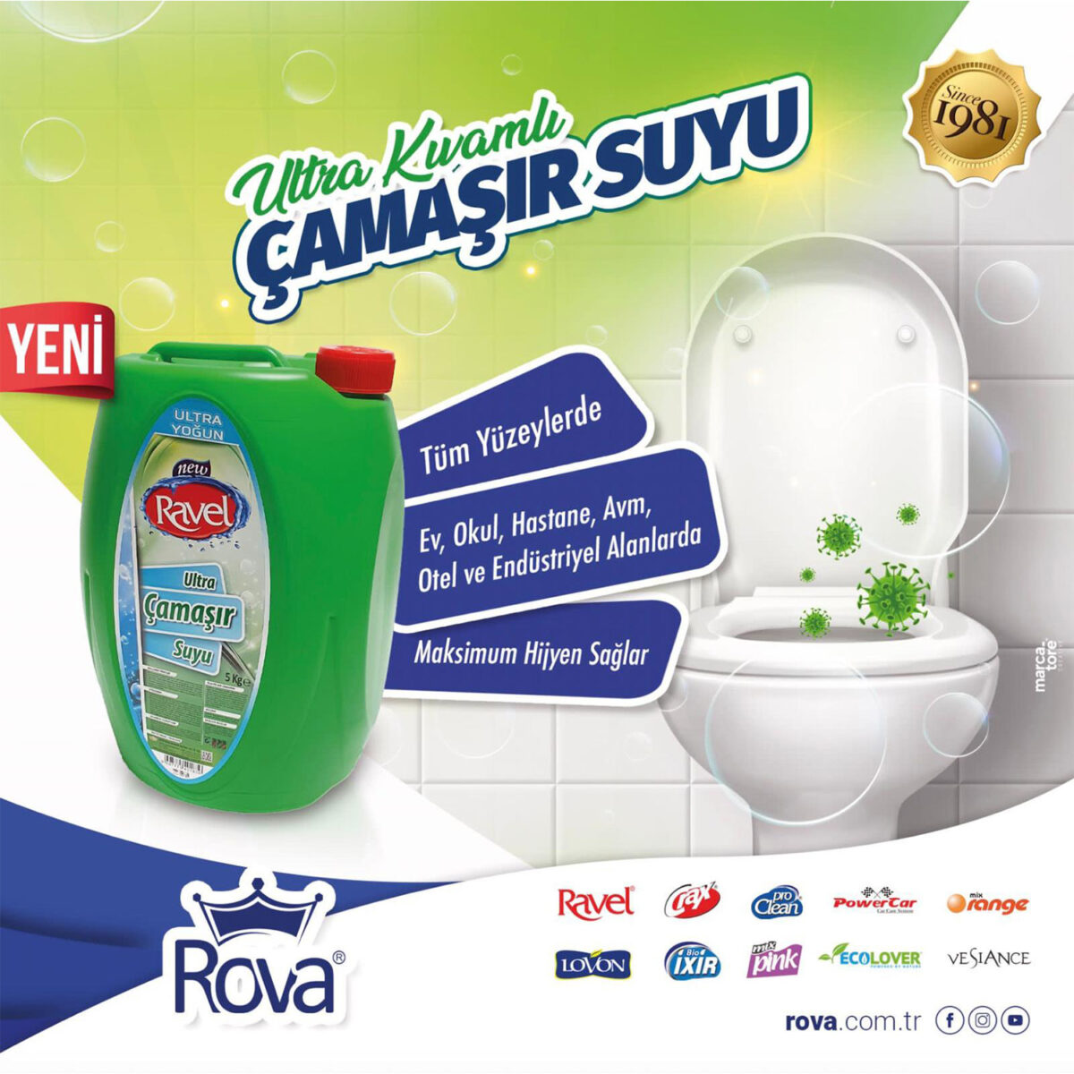 ravel ultra kivamli camasir suyu 5000 gr 18254
