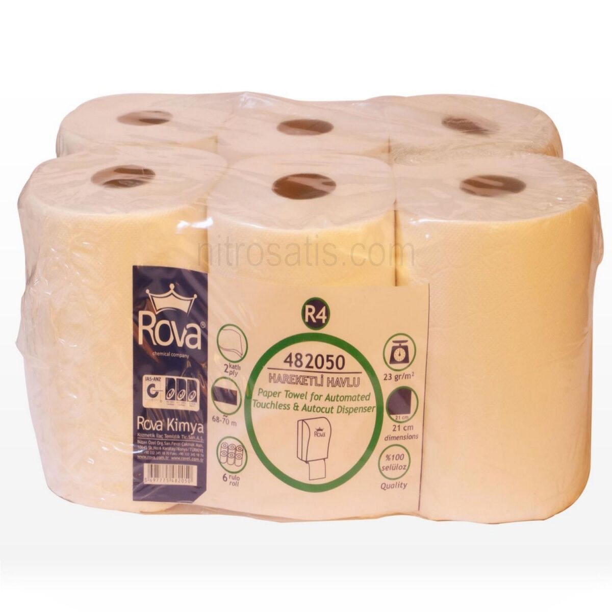 rova 21 cm hareketli havlu r 4 kg 70 mt 100 seluloz 4534