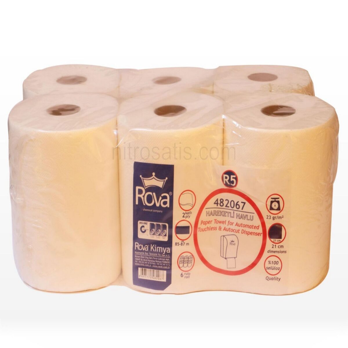 rova hareketli havlu r 5 21cm 85mt 100 seluloz 10976