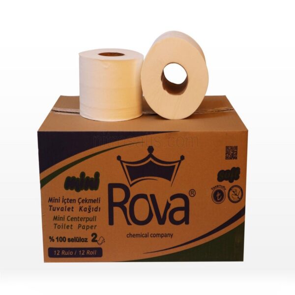 Rova Mini İçten Çekmeli Tuvalet Kağıdı 12'li 5 Kg 100 Mt.