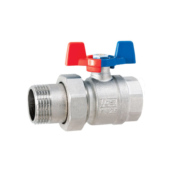 TDS PN25 Rakorlu Küresel Vana Tam Geçişli Kelebel Kollu DN32 1 1/4"