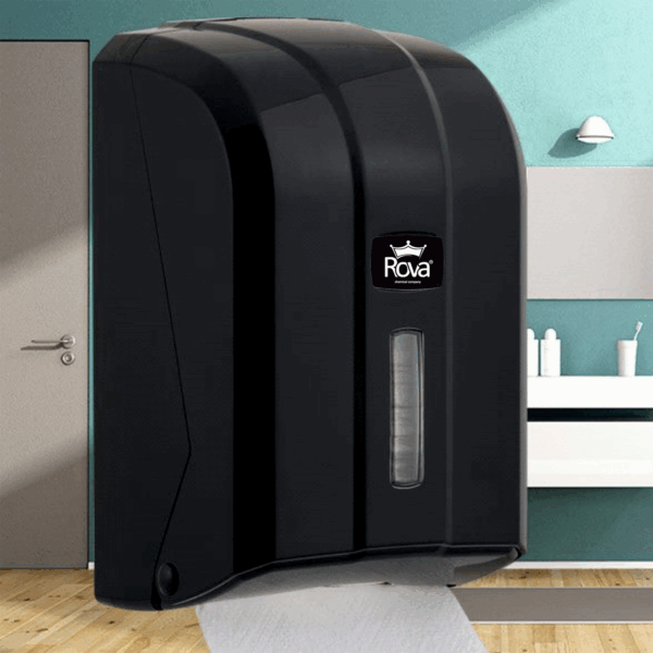Z Katlı WC Kağıdı Dispanseri (1 Adet) Siyah