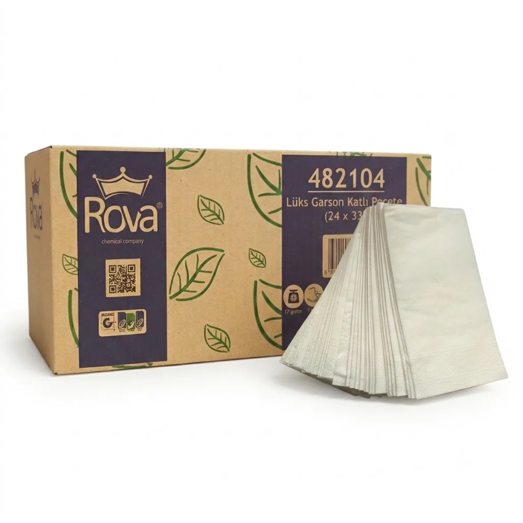 Rova Garson Peçete 1/8 Katlama 24x33 cm 60'lı (1 Koli 20 paket)