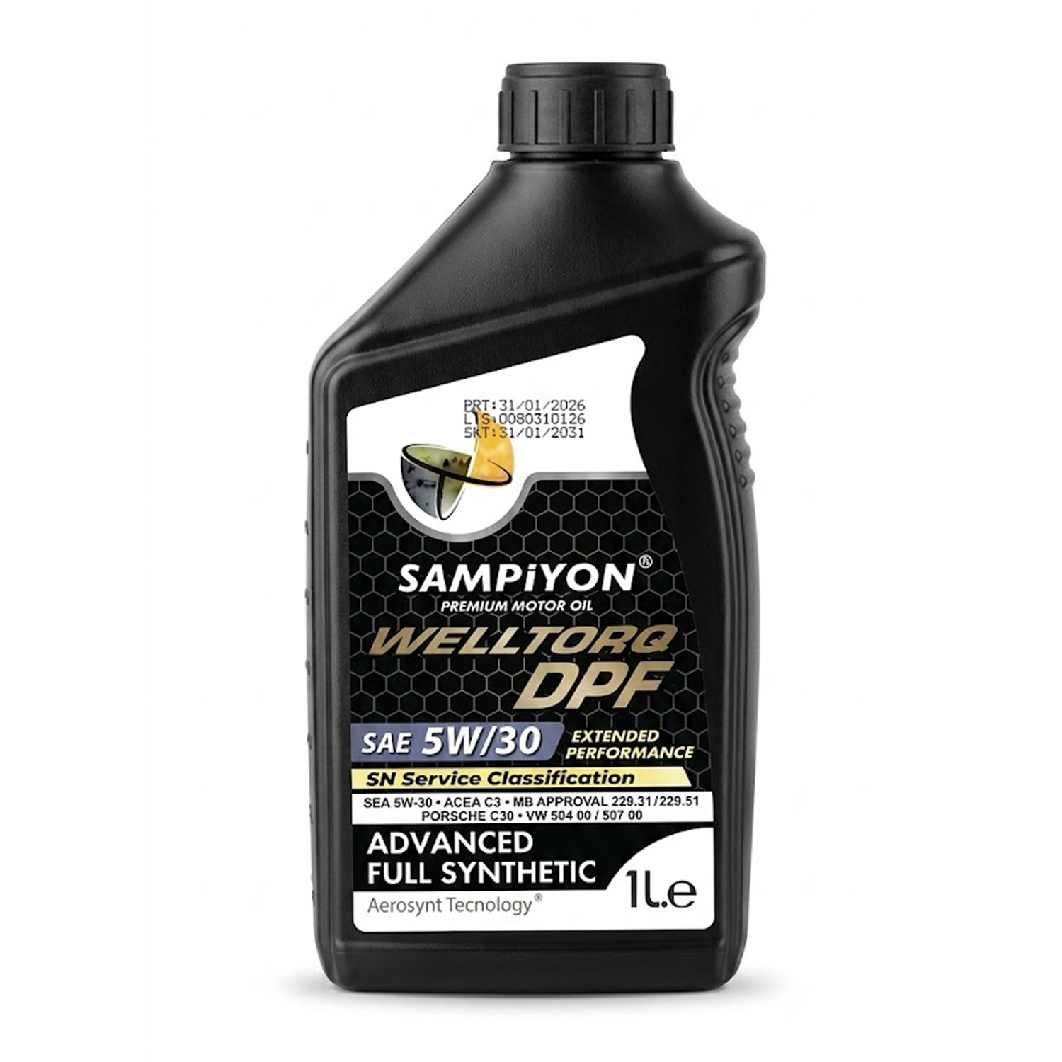 NTSMP054 Şampiyon Welltorq 5W-30 Yarı Sentetik Motor Yağı 1 Lt - Görsel 1