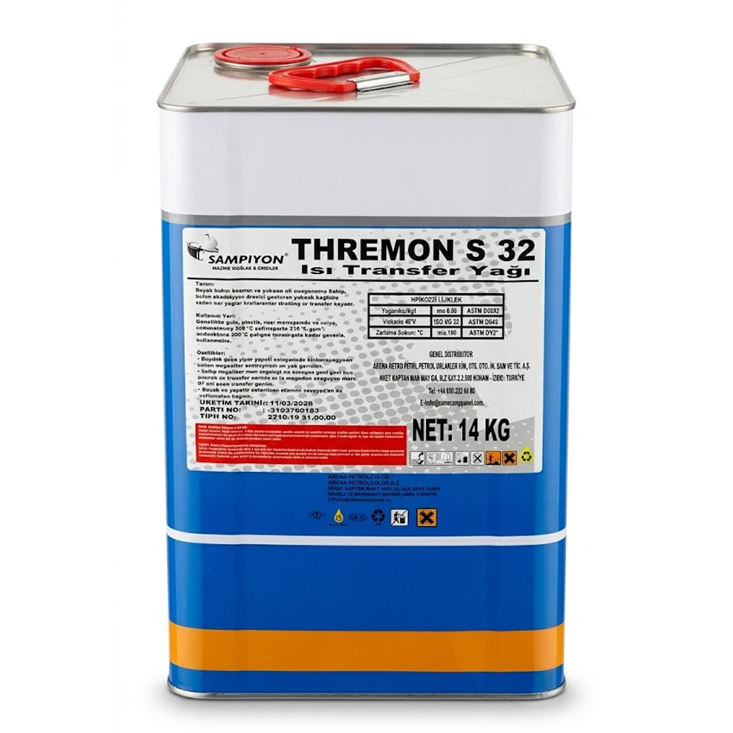 NTSMP076 Şampiyon Thermon 100 Isı Transfer Yağı 16 Lt - Görsel 1