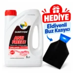 Şampiyon Organik Antifriz -55°c 3 Lt. - Eldivenli Buz Kazıyıcı Hediyeli